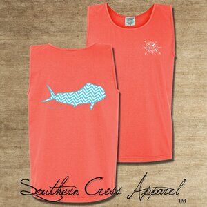 NWT Southern Cross - Chevron Mahi (aqua/white) - Tank Top